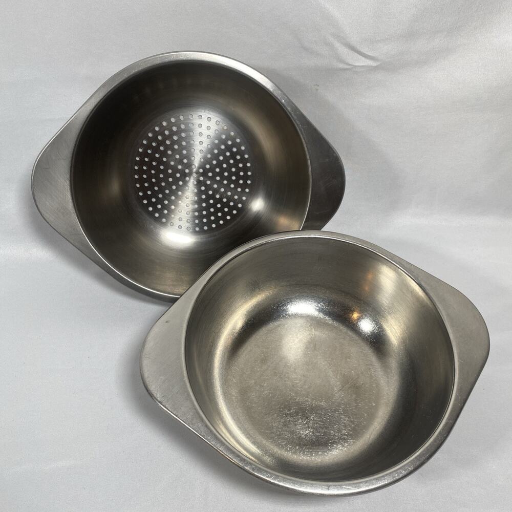 Revere Ware No Handle Pair Steamer and Double Boiler Inserts Set Fit 7” Saucepan